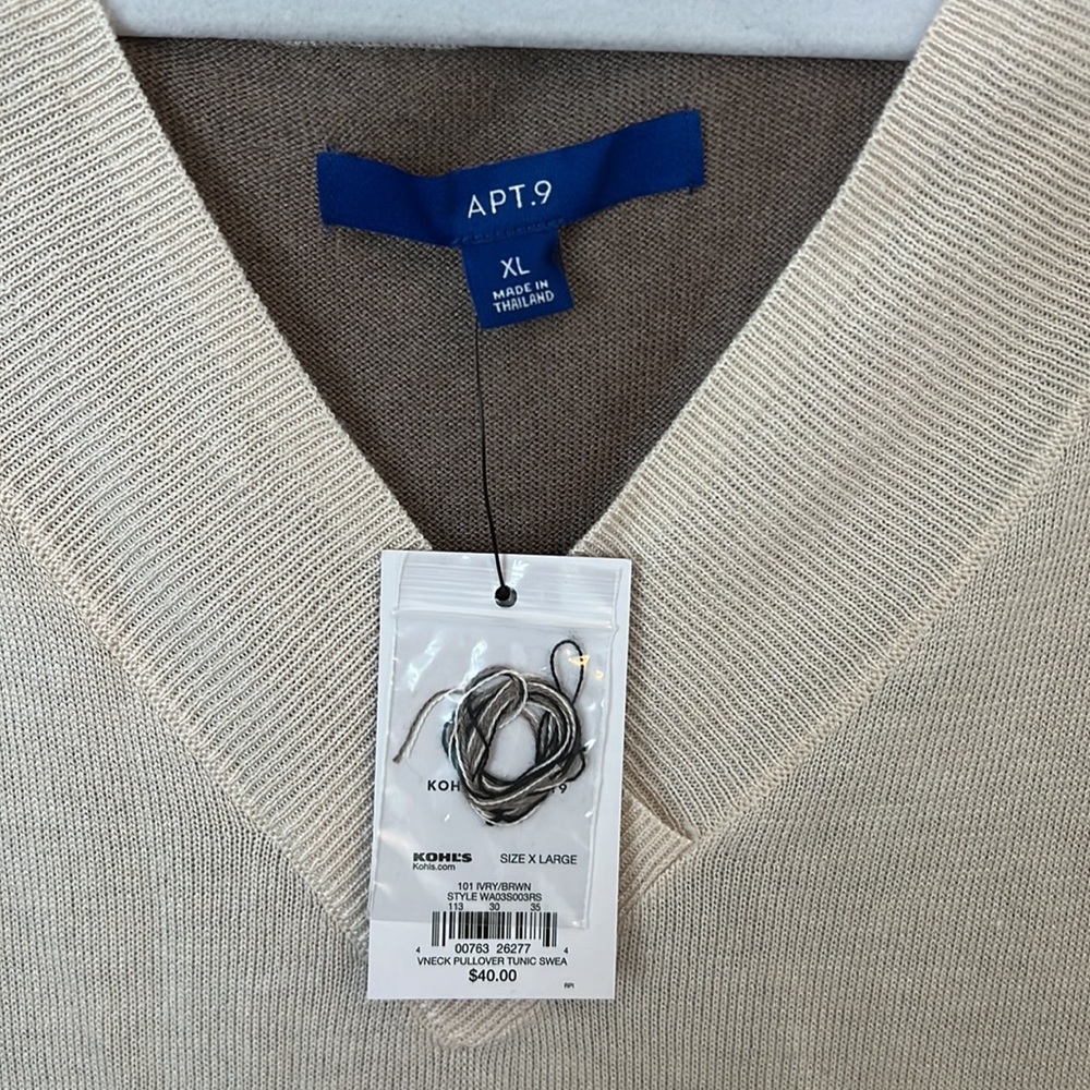 Apt 9 Color Block Tunic Sweater - image 3